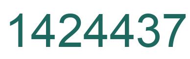 Number 1424437 green image