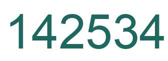 Número 142534 imagen verde