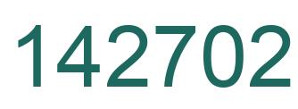 Number 142702 green image