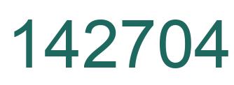 Number 142704 green image