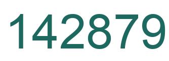 Number 142879 green image