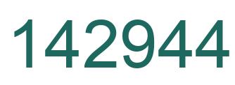 Number 142944 green image