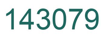 Number 143079 green image