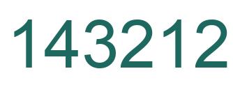 Number 143212 green image