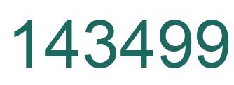 Number 143499 green image