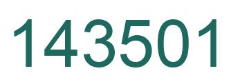 Number 143501 green image