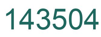 Number 143504 green image