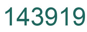 Number 143919 green image