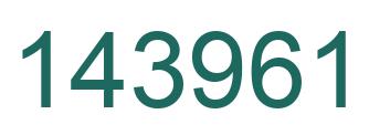 Number 143961 green image