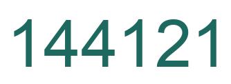 Number 144121 green image