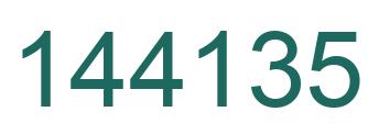 Number 144135 green image