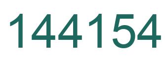 Number 144154 green image