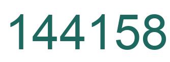 Number 144158 green image