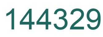 Number 144329 green image