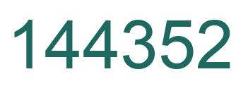 Number 144352 green image