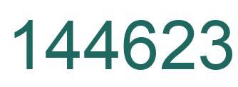 Number 144623 green image