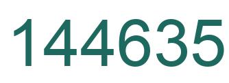 Number 144635 green image