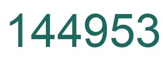 Number 144953 green image