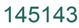 Number 145143 green image