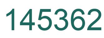 Number 145362 green image