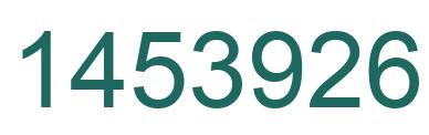 Number 1453926 green image