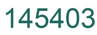 Number 145403 green image