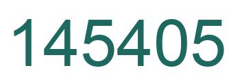 Number 145405 green image