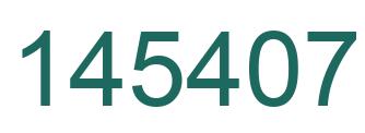 Number 145407 green image