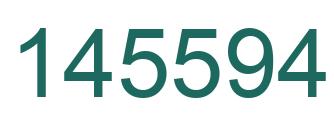 Number 145594 green image