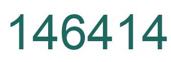 Number 146414 green image
