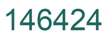 Number 146424 green image