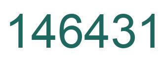 Number 146431 green image