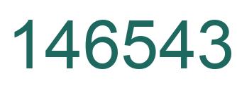 Number 146543 green image