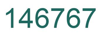 Number 146767 green image