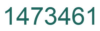 Number 1473461 green image