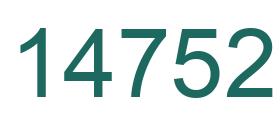 Number 14752 green image