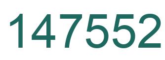 Number 147552 green image