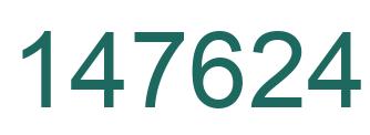 Number 147624 green image