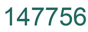 Number 147756 green image