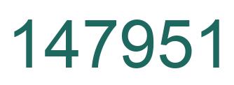 Number 147951 green image