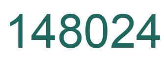 Number 148024 green image