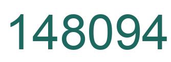 Number 148094 green image