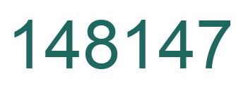 Number 148147 green image