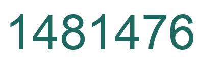 Number 1481476 green image