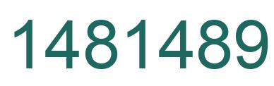 Number 1481489 green image