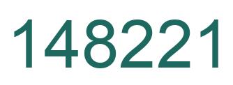 Number 148221 green image