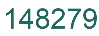 Number 148279 green image