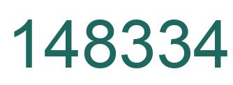Number 148334 green image