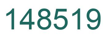 Number 148519 green image
