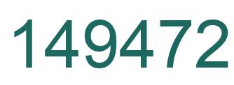 Number 149472 green image